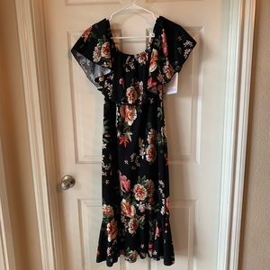 LuLaRoe size large off the shoulder dress NWT